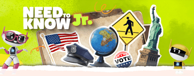 Need to Know jr banner with american symbols