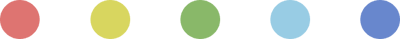 five colorful dots