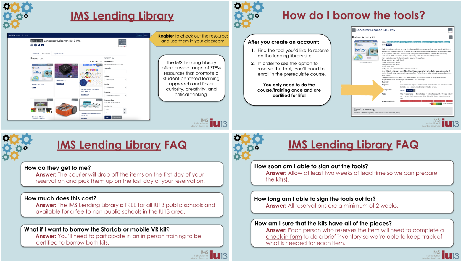 IMS Lending Library FAQ